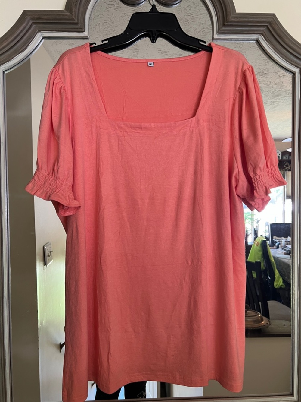 Coral Square-Neck Women’s Top - Brand Unknown